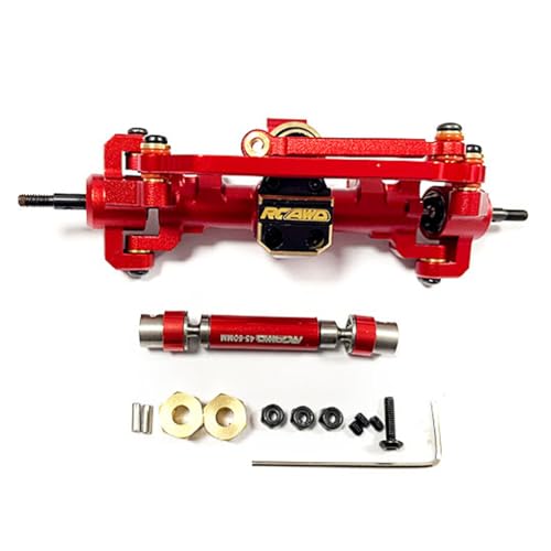 RCGOFOLLOW Vorderachse für Dispersion Aluminiumlegierungsband Bessere Stabilität 1 PC RC Autozubehör Ersatzteile, Rot von RCGOFOLLOW