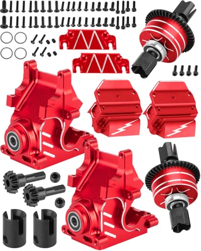 RCHuiWow RC Diff Gehäuse Getriebegehäuse Upgrades Teil für 1/7 Infraction Limitless Mojave Felony 6S BLX, 1/8 Typhon Kraton Outcast Notorious 6S BLX, Getriebebox vorne hinten mit 43T + 10T Getriebe, von RCHuiWow