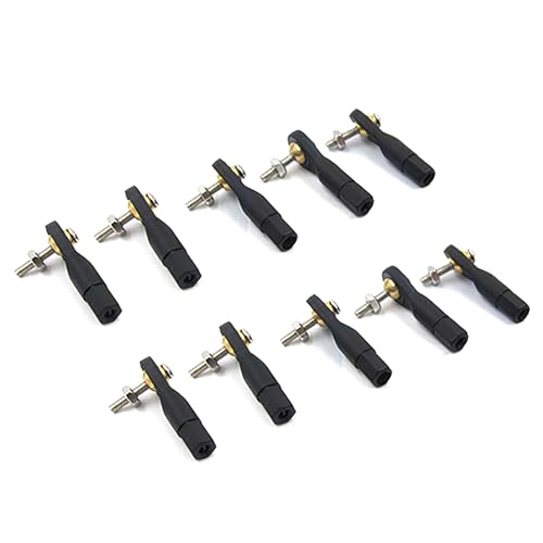 10 PCS RC Modell M2 M3 Kugelkopfkupplung 2mm 3mm Kunststoffstangenende for Lenkanwendungen Spurstangenkopf Kugelkopfschnalle(Model-E) von RCXCLXLH