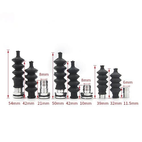 5PCS RC Boot Modell wasserdichte Akkordeon Abdeckung Set Mit Aluminium Basis for Wasser Kühlsystem(32mm+small Base) von RCXCLXLH