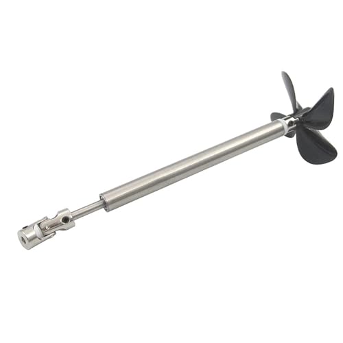 RC-Boot 4-mm-Wellenbaugruppe Mit 55-mm-Vierblattpropeller for Köderboote, Fischerboote Und Netzlegeboote(10CM/05CM,2.00mm universal Joint) von RCXCLXLH