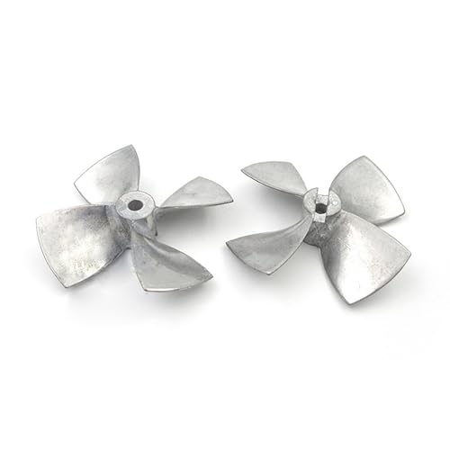 Schiffsmodell, Zinklegierung, 4-Blatt-Propeller for Futterboote, Netzboote Und Frachtboote, Vollständig Eingetauchter Bootsmodellpropeller Aus Metall(Aperture 4mm,D60mm) von RCXCLXLH