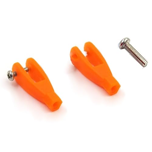 U-förmige Nylonklemme for DIY-Modell-Servostößel – 2 Mm, 2,5 Mm, 2,8 Mm Kunststoffklammern(2.0mm/orange) von RCXCLXLH