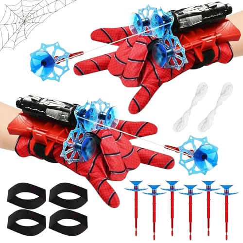 RCYHCY Spider Launcher Handschuh, 2 Set Kids Spider Hero Handschuhe, Super Spider Launcher, Hero Launcher, Handgelenk Spielzeug Set, Cosplay Glove Launcher, Lustiges Lernspielzeug für Kinder von RCYHCY