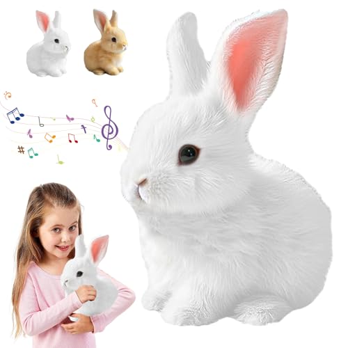 Easter My Realistic Bunny Toy, Hüpfendes Kaninchen, Interaktives Kaninchen Spielzeug, Hasen Kuscheltiere Klein, Geräusche Macht und Dessen Ohren und Nase Sich Bewegen, Ostern Geburtstagsgeschenk von RCYHCY