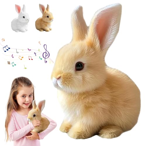 Easter My Realistic Bunny Toy, Hüpfendes Kaninchen, Interaktives Kaninchen Spielzeug, Hasen Kuscheltiere Klein, Geräusche Macht und Dessen Ohren und Nase Sich Bewegen, Ostern Geburtstagsgeschenk von RCYHCY