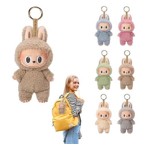 RCYHCY Labubu Puppe, 17cm Labubu Keychain, Labubu Monster Keychain, Labubu Plush Keychain, Labubu Puppe Keychain, Labubu Plüsch Anhänger, Labubu Plüschtier, Geschenke für Jungen und Mädchen (B) von RCYHCY