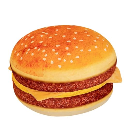 RDCIRP Cheeseburger-Plüschkissen, Simulation 3D-Design, riesiges realistisches Kissen, weich gefülltes, bequemes Kissenspielzeug for Schlafzimmer, Spielzimmer und Wohnzimmer von RDCIRP