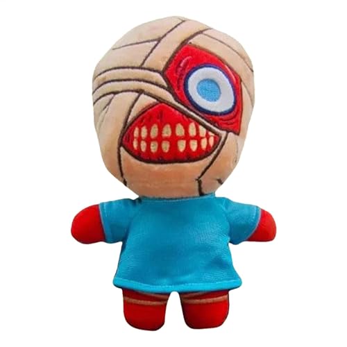 RDCIRP Mundspülendes Plüschtier, weiches Monster-Horror-Spiel, gefüllte Figurenpuppe, rote Bandage-Mann-Puppe, stilles Unglück, peripheres Plüschkissen, Cartoon-Plüschspielzeug for Jungen und Mädchen von RDCIRP