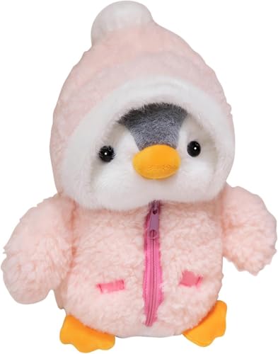 RDCIRP Pinguin-Plüschtier, 9,8-Zoll-Cartoon-schlafende Stofftier-Plüschpuppe, weiche und kuschelige Kissenpuppe for Jungen-Mädchen-Geschenke(Rosa) von RDCIRP