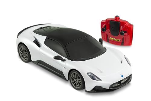 RE-EL TOYS -Maserati MC20 Ferngesteuertes Auto 2,4 GHz im Maßstab 1:24 (19 cm) mit Frontlichtern. Offizielles Lizenzprodukt, Farbe Weiß, 2395 von RE-EL TOYS