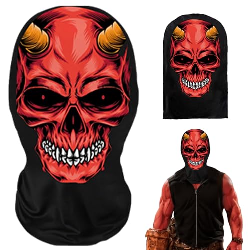 Skelett Realistische 3D Druck Vollgesichtsmaske, Halloween Maske Herren, Realistische Totenkopf Grusel Maske, Anime Scary Mask Halloween Cosplay Masken für Erwachsene Masquerade Skelett Realistische 3D Druck Vollgesichtsmaske, Halloween Maske Herren, Realistische Totenkopf Grusel Maske, Anime Scary Mask Halloween Cosplay Masken für Erwachsene Masquerade von READREAM