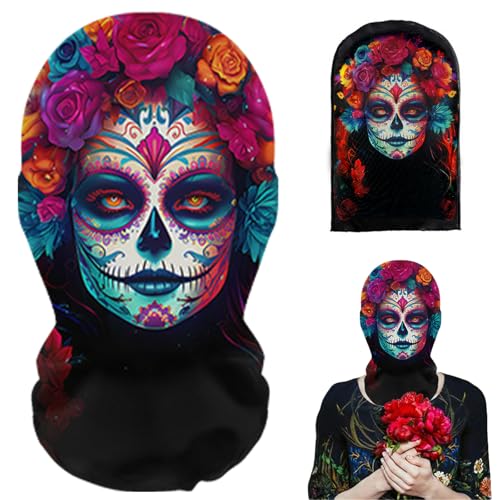 Tag Der Toten Realistische 3D Druck Vollgesichtsmaske Halloween Maske Damen, Realistische Tag Der Toten Grusel Maske, Scary Mask Halloween Carnevale Cosplay Masken für Erwachsene Masquerade Tag Der Toten Realistische 3D Druck Vollgesichtsmaske Halloween Maske Damen, Realistische Tag Der Toten Grusel Maske, Scary Mask Halloween Carnevale Cosplay Masken für Erwachsene Masquerade von READREAM