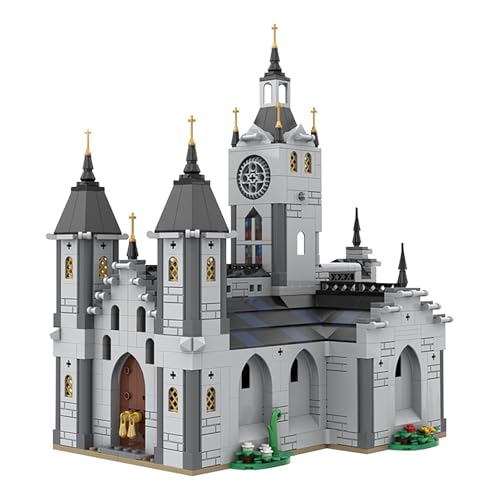 Klemmbausteine Haus, MOC-192638 Medieval Church Bausteine Bausatz, Gebäude Modellbausatz, Bauspielzeuge für Erwachsene, 1450 Teile, Kompatibel mit LG von REDBMX