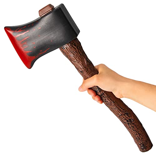 Wikinger Axt 45cm – Karneval, Fasching, Halloween Kostüm Zubehör – Fake Waffe als Wikinger Deko – Blutige Axt für Horror Kostüm – Beil Axt Spielzeug von REDSTAR