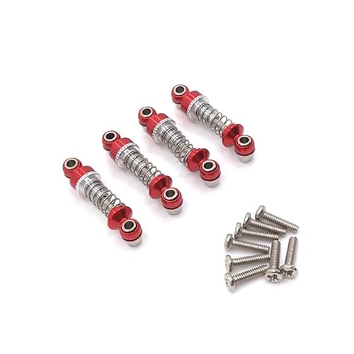 Metall Upgrade Einstellbarer Stoßdämpfer, for Wltoys 1/28 284131 k969 K979 K989 K999 p929 p939 RC Auto Ersatzteile(Red) von REHOSE