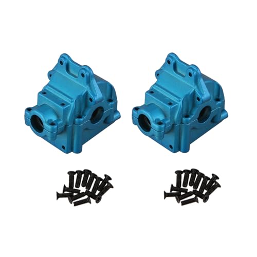 REHOSE 144001 Metallgetriebegehäuse Differentialgehäuse Getriebe, for Wltoys 144001 144002 144010 124016 124019 Upgrade-Teile(Blue 2PCS) von REHOSE