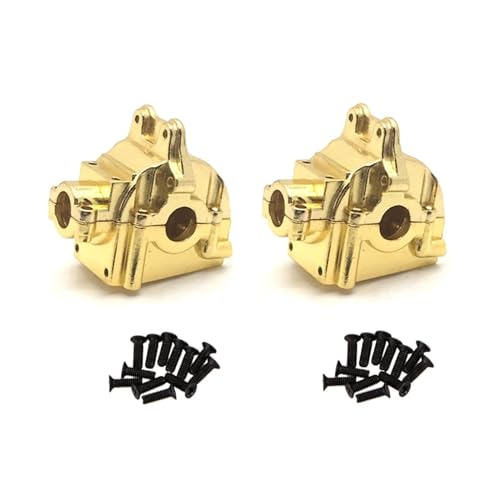 REHOSE 144001 Metallgetriebegehäuse Differentialgehäuse Getriebe, for Wltoys 144001 144002 144010 124016 124019 Upgrade-Teile(Golden 2PCS) von REHOSE