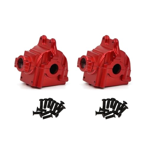 REHOSE 144001 Metallgetriebegehäuse Differentialgehäuse Getriebe, for Wltoys 144001 144002 144010 124016 124019 Upgrade-Teile(Red 2PCS) von REHOSE