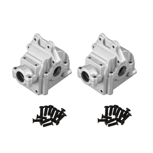 REHOSE 144001 Metallgetriebegehäuse Differentialgehäuse Getriebe, for Wltoys 144001 144002 144010 124016 124019 Upgrade-Teile(Silver 2PCS) von REHOSE