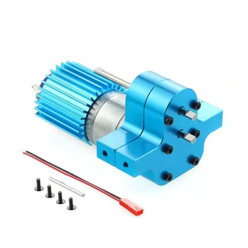 REHOSE Metall-Transfergetriebe mit 370-Bürstenmotor, for WPL B14 B16 B24 B36 C14 C24 for JJRC Q60 MN D90 MN99S MN91 Geschwindigkeitsänderung verbessert(Blue) von REHOSE