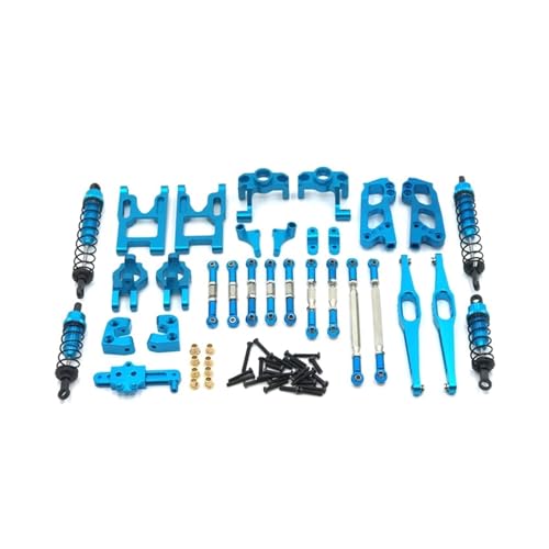 for Wltoys 1/12 12428 12423 12427 RC Auto Teile Zubehör FY-03 Modell Metall Teile Schwinge Sitz RC Auto Teile Set(Blue) von REHOSE