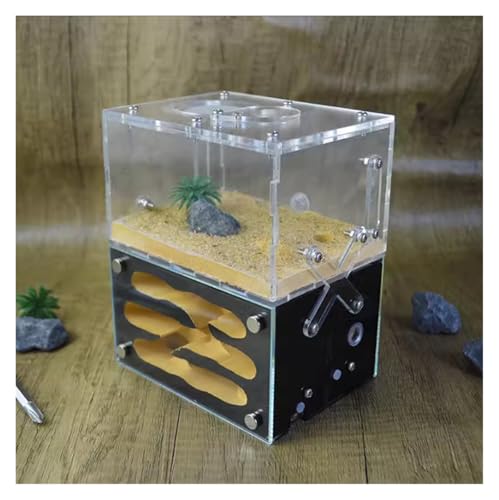 Ameisenfarm Formicarium Ameisenburg Nachahmung Original Ökologisches Betonnest Burg Werkstatt Zuhause Ameisennest Farm Ameisenfarm Ameisenfarm für Draußen(Black) von REIFOR