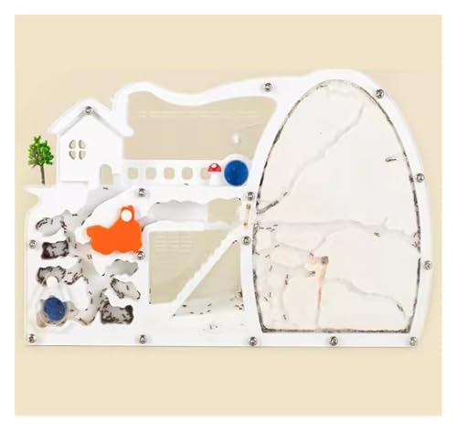 Ameisenfarm Formicarium Sandameisenfarm, Ameisenburg, Lebensraum Mit Dinosauriern Für Studium des Ökosystems Und Verhaltens Von Ameisenkolonien, Pädagogisch Wertvoll Ameisenfarm für Draußen(White) von REIFOR