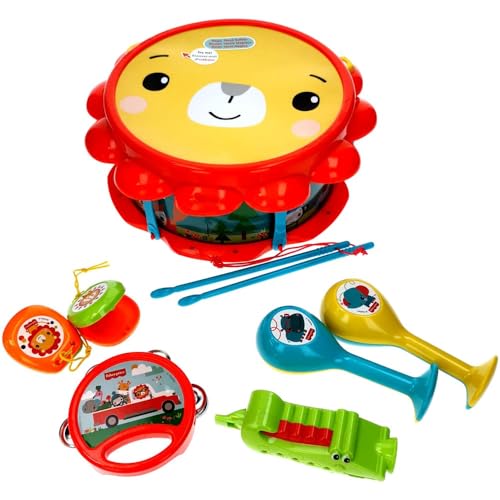 38011 38011-LION Musikband Drumset mit Sound, Farbe (REIG von REIG