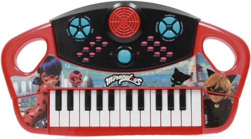 Reig 2683 Miraculous: Tales of Ladybug & Cat Noir elektronisches Keyboard, Sortiert, M von REIG