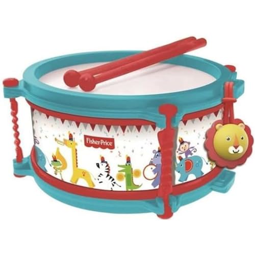 REIG 2726 Fisher Price Trommel im Etui 19 cm, Mehrfarbig von REIG