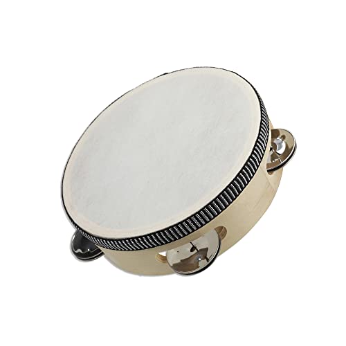 Reig - Holz-Tambourine mit 4 Untertassen, 14 cm Durchmesser (7070), Mehrfarbig, M (662086) von REIG