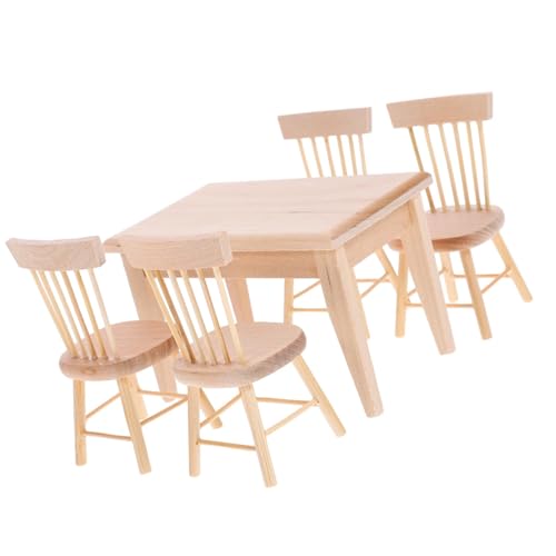 REITINGE 5 Stück 1/12 Skala Holzpuppenhäuser Möbel Mit Winzigen Plastiktisch Und Stühlen Für Kinder Plastikpuppenhäuser Accessoires Gesetzt REITINGE 5 Stück 1/12 Skala Holzpuppenhäuser Möbel Mit Winzigen Plastiktisch Und Stühlen Für Kinder Plastikpuppenhäuser Accessoires Gesetzt von REITINGE