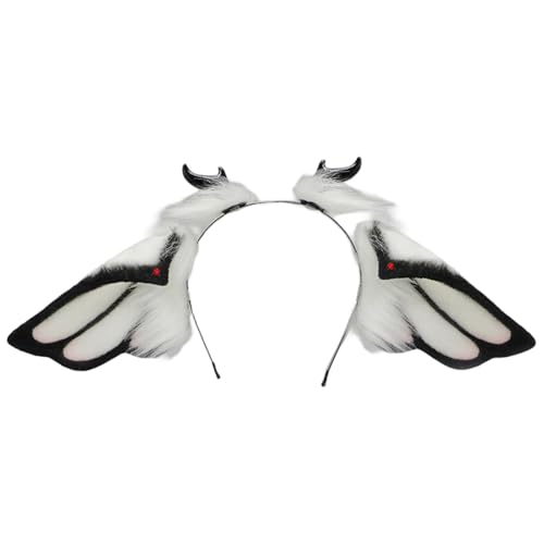 Fantasy Tierisches Ohrhaarband Weiche Biegung Plüsch Teufel Horn Dressing Accessoire Für Halloween Roleplay Event Halloween Anime Fantasy Tierisches Ohrhaarband Weiche Biegung Plüsch Teufel Horn Dressing Accessoire Für Halloween Roleplay Event Halloween Anime von REITINGE