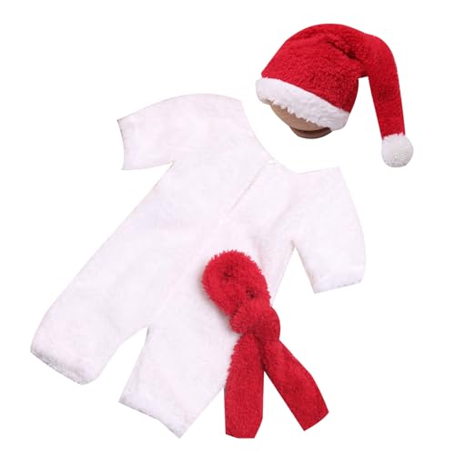 REITINGE 3PCS Baby Mädchen Anzug Party Neugeborenen Weihnachten Kostüm Strampler Santa Urlaub Party Infant Fotografie Requisiten von REITINGE