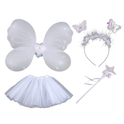 REITINGE 4 x Schmetterlings-Haarband, für Tanz, Geburtstag, Party, Fee, Prinzessin, Partygeschenk von REITINGE
