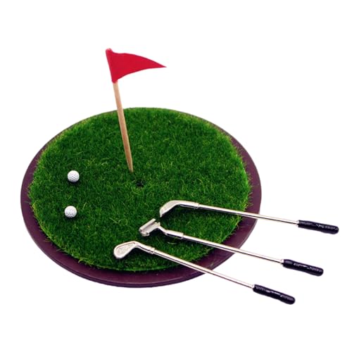 REITINGE Miniaturgolf Puting Grasmodell Figur Set Holz Metallpuppenhaus Szene Display Accessoires Dekorative Figur Miniaturgolfplatz Accessoires REITINGE Miniaturgolf Puting Grasmodell Figur Set Holz Metallpuppenhaus Szene Display Accessoires Dekorative Figur Miniaturgolfplatz Accessoires von REITINGE