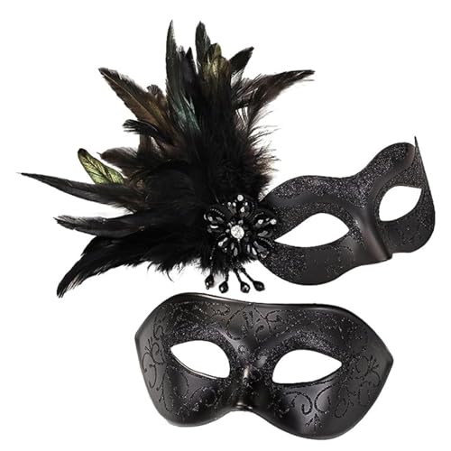 REITINGE Paar Maskerade Party Halloween Kostüm für Paare Damen Herren halb von REITINGE