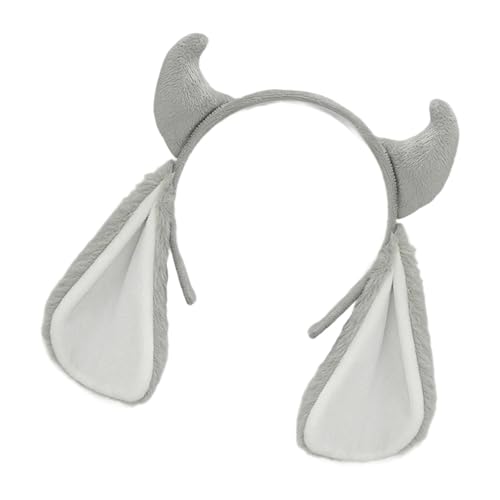 REITINGE Plüsch Schaf Horn Stirnband Grau Weiße Pelzige Ohrkostümzubehör Für Partys & Cosplay Pelzige Schafhörner Stirnbänder Für Partys REITINGE Plüsch Schaf Horn Stirnband Grau Weiße Pelzige Ohrkostümzubehör Für Partys & Cosplay Pelzige Schafhörner Stirnbänder Für Partys von REITINGE