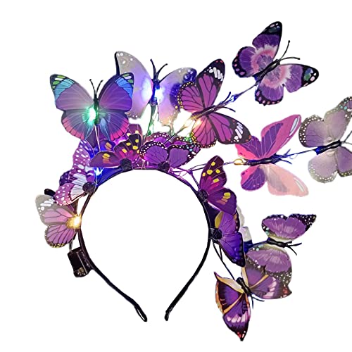 REITINGE Schmetterlings-Haarreif, leuchtendes LED-Licht, Haar-Accessoire für Weihnachten, Party, Kostüm-Requisiten von REITINGE
