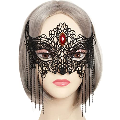 REITINGE Schwarze Maskerade halbe Spitze Auge Halloween Party Abendball für Frauen von REITINGE