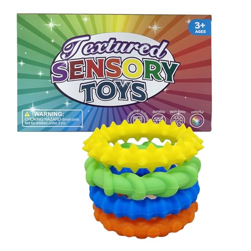 REITINGE Texturstimulation dehnbare Armbänder zur sensorischen Regulierung 4er Set Handgelenk Band für Kinder und Erwachsene zum Entspannen REITINGE Texturstimulation dehnbare Armbänder zur sensorischen Regulierung 4er Set Handgelenk Band für Kinder und Erwachsene zum Entspannen von REITINGE