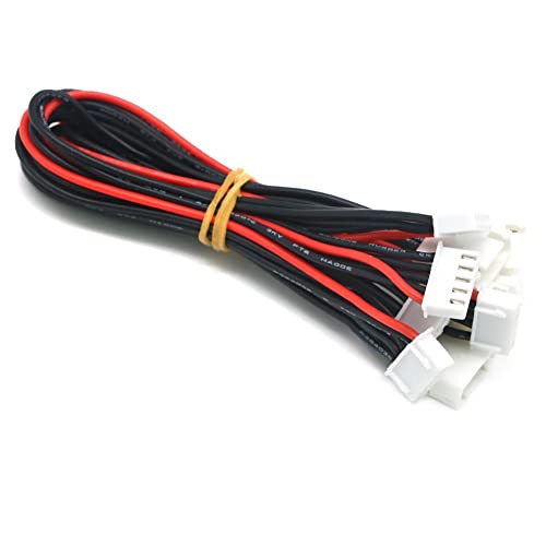 5pcs/Los JST-XH 1S 2S 3S 4S 5S 6S 2 0cm 2 2AWG Lipo Balance Drahtverlängerung geladenes Kabellaufkabel for Rc LIPO -Batterieladegerät Leistung (Size : 4S) von RELYA