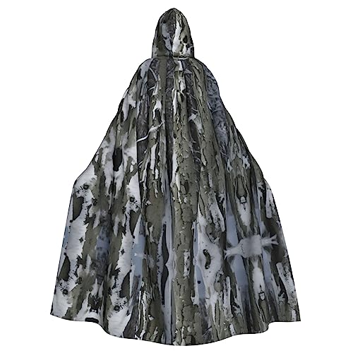 REMYS Cold Tree Camouflage-Aufdruck, Halloween-Kapuzenumhang, die Dekoration mit Kapuze verwandelt Ihren Look mit dem ultimativen, Cold Tree Camouflage-Druck, EinheitsgröÃŸe von REMYS