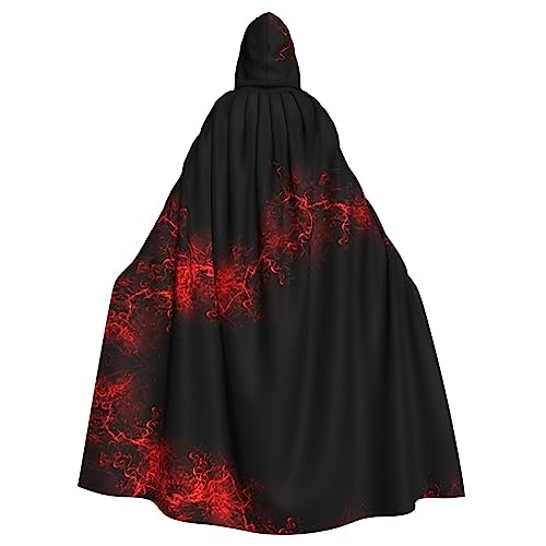 REMYS Halloween-Kapuzenumhang mit England-Symbol-Aufdruck. Die Dekoration mit Kapuze verwandelt Ihren Look mit dem ultimativen, Explosion Burst Red Black Print, EinheitsgröÃŸe von REMYS