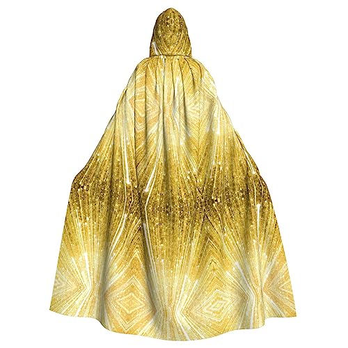 REMYS Halloween-Kapuzenumhang mit Galaxie-Aufdruck. Die Dekoration mit Kapuze verwandelt Ihren Look mit dem ultimativen, Goldfarbener Bling-Druck, EinheitsgröÃŸe von REMYS