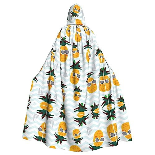 REMYS Niedlicher Pinguin-Skizzenaufdruck, Halloween-Kapuzenumhang, die Dekoration mit Kapuze verwandelt Ihren Look mit dem ultimativen, Niedlicher Ananas-Druck, EinheitsgröÃŸe von REMYS