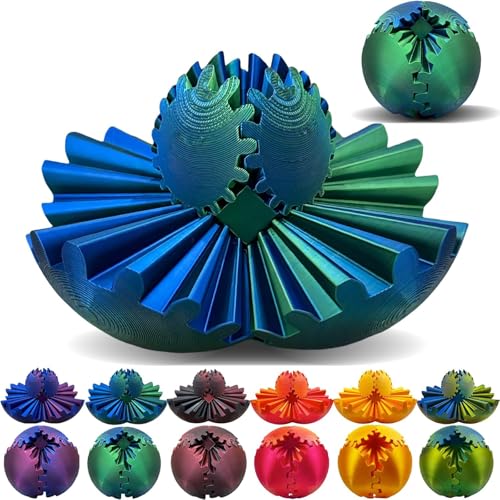 Gear Ball – Schreibtischspielzeug, 3D-Gedruckter Gear Ball Spin Ball Oder Würfel-Zappelspielzeug, Gear Sphere, Gear Ball Zappelspielzeug, Stressball, Zappelball Gear-Spielzeug Zum Entspannen Bei Stre von RENJIANPO