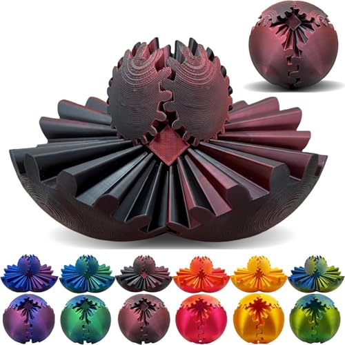 Gear Ball – Schreibtischspielzeug, 3D-Gedruckter Gear Ball Spin Ball Oder Würfel-Zappelspielzeug, Gear Sphere, Gear Ball Zappelspielzeug, Stressball, Zappelball Gear-Spielzeug Zum Entspannen Bei Stre von RENJIANPO