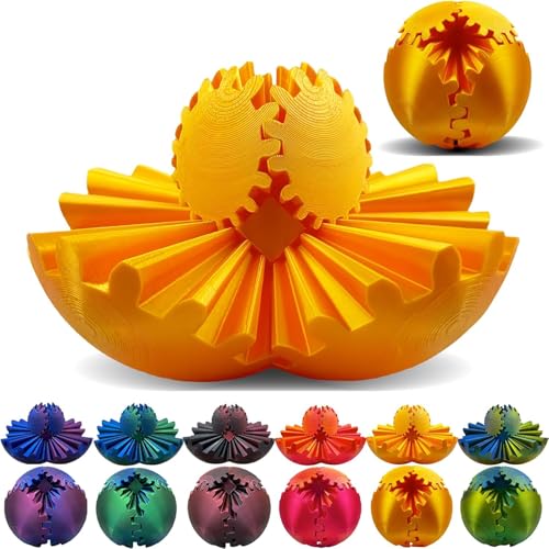 Gear Ball – Schreibtischspielzeug, 3D-Gedruckter Gear Ball Spin Ball Oder Würfel-Zappelspielzeug, Gear Sphere, Gear Ball Zappelspielzeug, Stressball, Zappelball Gear-Spielzeug Zum Entspannen Bei Stre von RENJIANPO